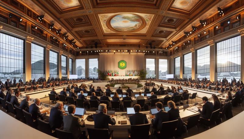 Ein belebter Konferenzsaal beim Weltklimagipfel 2026 in Rio de Janeiro